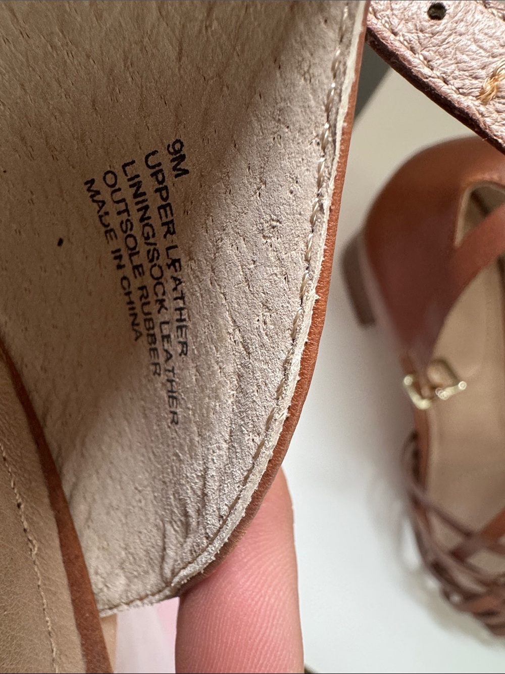 J. Jill Tan Brown Strappy Leather Block Heel Sandals - Picture 6 of 8